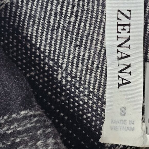 Zenana Pink & Black Plaid Flannel Shirt Size S Button Down Oversized - Picture 3 of 9